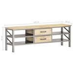 vidaXL Meuble TV 120x30x40 cm Bois massif de manguier