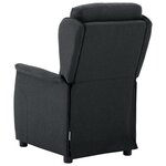 vidaXL Fauteuil inclinable Gris foncé Tissu