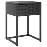 vidaXL Table de chevet Anthracite 38x35x54 cm Acier