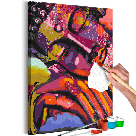 Tableau à peindre par soi-même - dreaming buddha l x h en cm 40x60