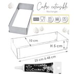 Cadre extensible Rectangle + Stylo de glaçage noir