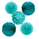 Lanternes bleues à monter soi-même (5 pièces)