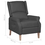 vidaXL Fauteuil inclinable Gris foncé Tissu