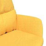 vidaXL Chaise de détente et repose-pied Jaune moutarde Tissu