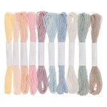 10 fils à broder en coton - Pastel