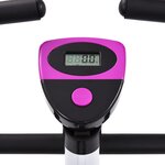 vidaXL Vélo d'appartement avec résistance à courroie Violet