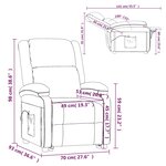 vidaXL Fauteuil Marron Tissu
