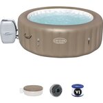 Bestway spa gonflable lay-z-spa palm spring pour 4-6 personnes rond 196x71 cm