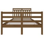 vidaXL Cadre de lit Marron miel Bois massif 120x200 cm