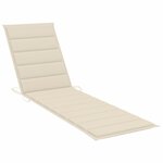 vidaXL Chaises longues 2 Pièces avec table et coussin Bois de teck solide