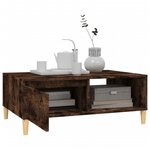 vidaXL Table basse Chêne fumé 90x60x35 cm Aggloméré