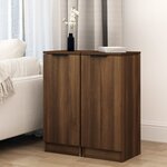 vidaXL Buffets 2 Pièces Chêne marron 30x30x70 cm Bois d'ingénierie