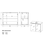Germania armoire de lavabo de salle de bain gw-pescara blanc et chêne