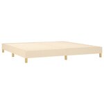 vidaXL Sommier tapissier et matelas et LED Crème 200x200 cm Tissu