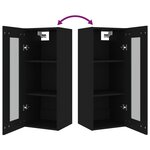 vidaXL Armoire murale suspendue Noir 34 5x34x90 cm