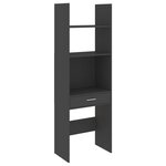 vidaXL Bibliothèque Gris 60x35x180 cm Aggloméré