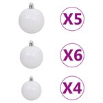 vidaXL Arbre de Noël artificiel LED et flocons de neige 120 cm PVC PE