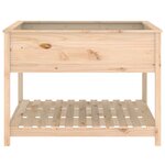 vidaXL Jardinière avec étagère 111 5x111 5x81 cm Bois massif de pin