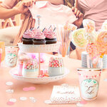 Duo confettis baby shower fille