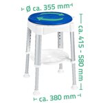 Ridder tabouret rotatif de salle de bain bleu 150 kg a0050401