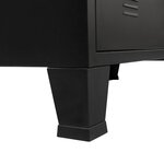 vidaXL Commode à tiroirs Métal Style Industriel 78 x 40 x 93 cm Noir
