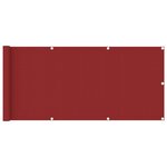 vidaXL Écran de balcon Rouge 75x400 cm PEHD