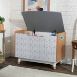 KidKraft Coffre à jouets pour enfants Mid-Century Modern Gris