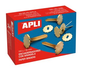 Attache parisienne avec oeillet Ronde 30 mm Doré