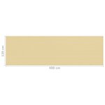 vidaXL Écran de balcon Beige 120x400 cm PEHD