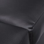vidaXL Chaise longue Noir Similicuir