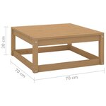 vidaXL Salon de jardin 2 Pièces Marron miel Bois de pin massif