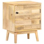 vidaXL Table de chevet 40x30x50 cm Bois de manguier massif