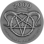 MEPHISTOPHELES Devils and Demons 2 onces argent monnaie 2000 Francs Cameroon 2022