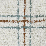 Tapis lavable beige avec fines rayures 90 x 130 cm