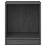 vidaXL Tables de chevet 2 Pièces Gris 35 5x33 5x41 5cm Bois de pin massif