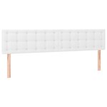 vidaXL Lit à sommier tapissier avec matelas Blanc 200x200cm Similicuir
