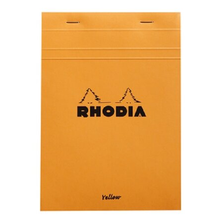 Bloc-Notes Agrafé N°16 Orange - A5 14,8x21  - Petits Carreaux - 80 Feuilles Détachables