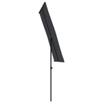vidaXL Parasol d'extérieur avec mât en aluminium 180x110 cm Noir