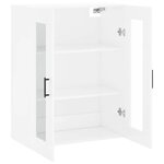 vidaXL Armoire murale blanc brillant 69 5x34x90 cm