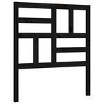 vidaXL Cadre de lit avec tête de lit noir simple bois massif