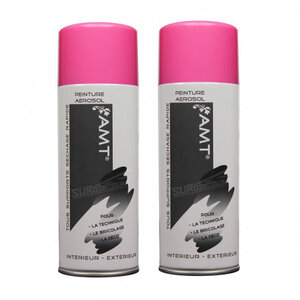 Lot de 2 bombes de peinture - rose tagada - amt