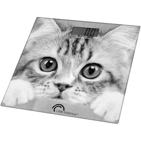 LITTLE BALANCE 8335 Paysage, Pese-personne, balance électronique, 180 kg / 100 g, Design The Cat