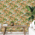 DUTCH WALLCOVERINGS Papier peint floral Multicolore