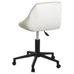 vidaXL Chaises à manger pivotantes lot de 2 crème et blanc similicuir