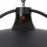 Sunred Chauffage suspendu Retro 2100 W Halogène Noir RSH17