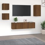 vidaXL Ensemble de meubles TV 5 Pièces Chêne marron Bois d'ingénierie