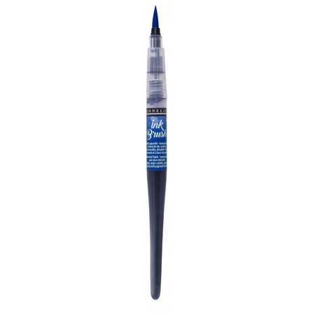 Pinceau a reservoir - ink brush - bleu primaire - sennelier