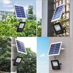 Projecteur solaire led 200w ip65 dimmable avec détecteur (panneau solaire + télécommande inclus) - blanc froid 6000k - 8000k - silam
