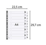 Intercalaires Imprimés À Touches Plastifiées - 10 Touches 1 À 10 - A4 - X 25 - Exacompta