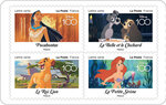 Carnet de 12 timbres - Disney - 100 ans d'histoires à partager - Lettre Verte